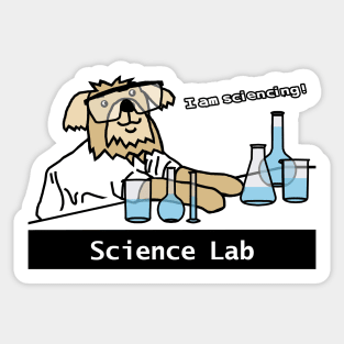 Science Lab and Dog Sticker